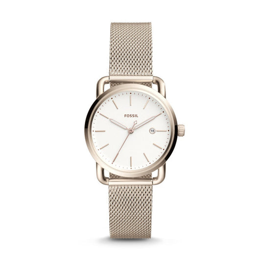 Fossil Es4349 The Commuter Three-hand Date Pink Watch