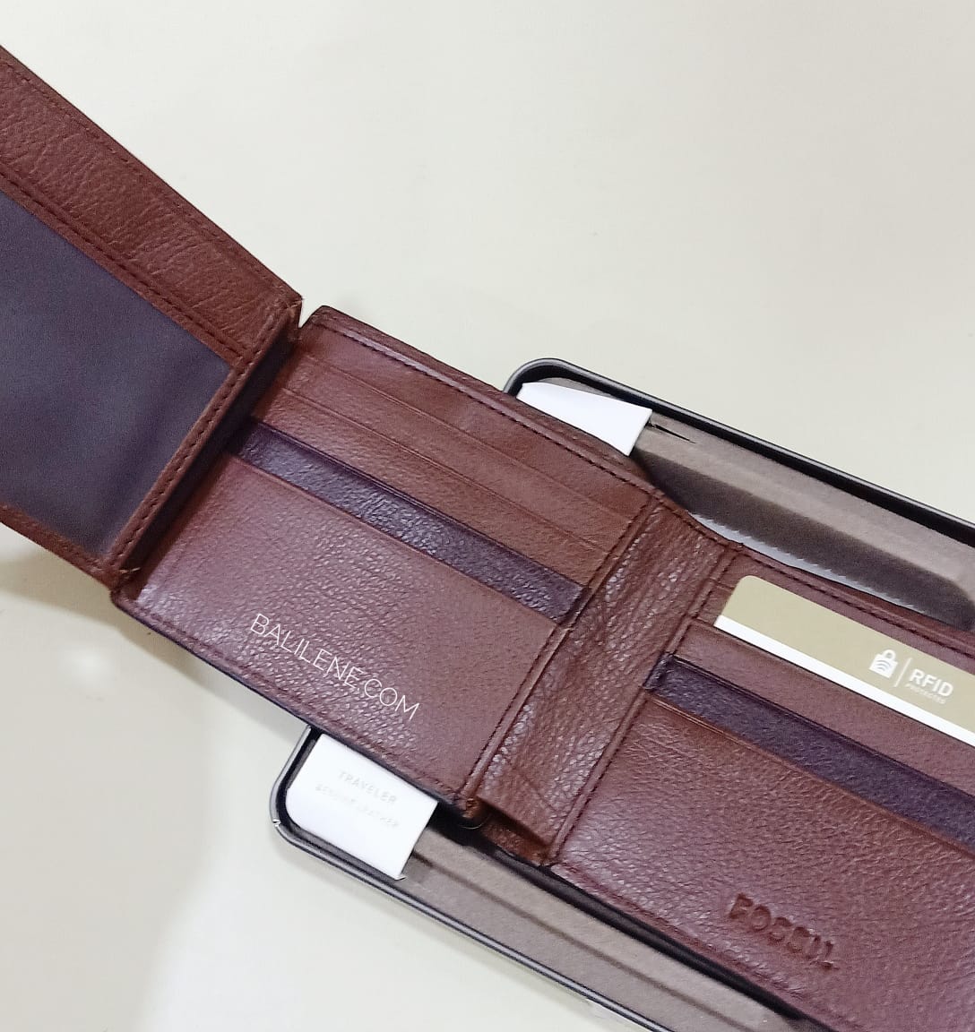 Fossil Wallet Ennis Traveler Brown