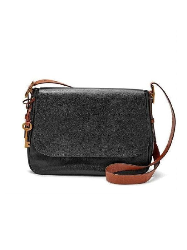 Fossil ZB6760001 Harper Large Saddle Crossbody Black