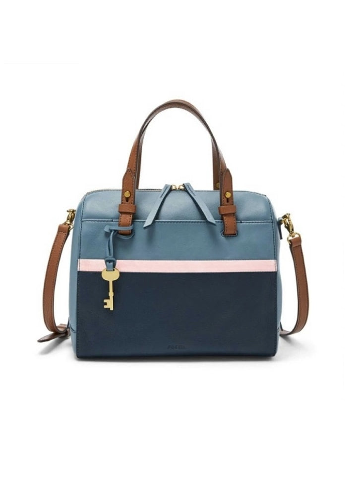 Fossil ZB7521403 Rachel Satchel Blue Multi Balilene