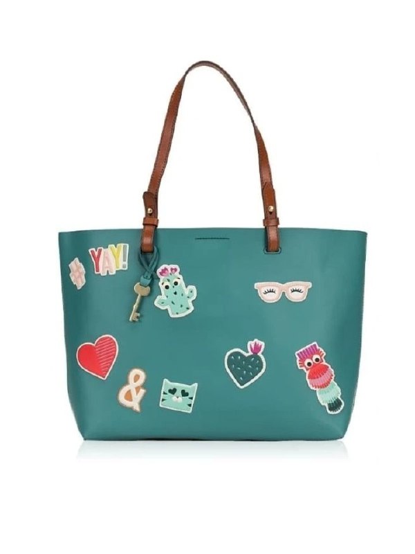 Fossil Zb7250320 Rachel Tote Sticker Teal Green