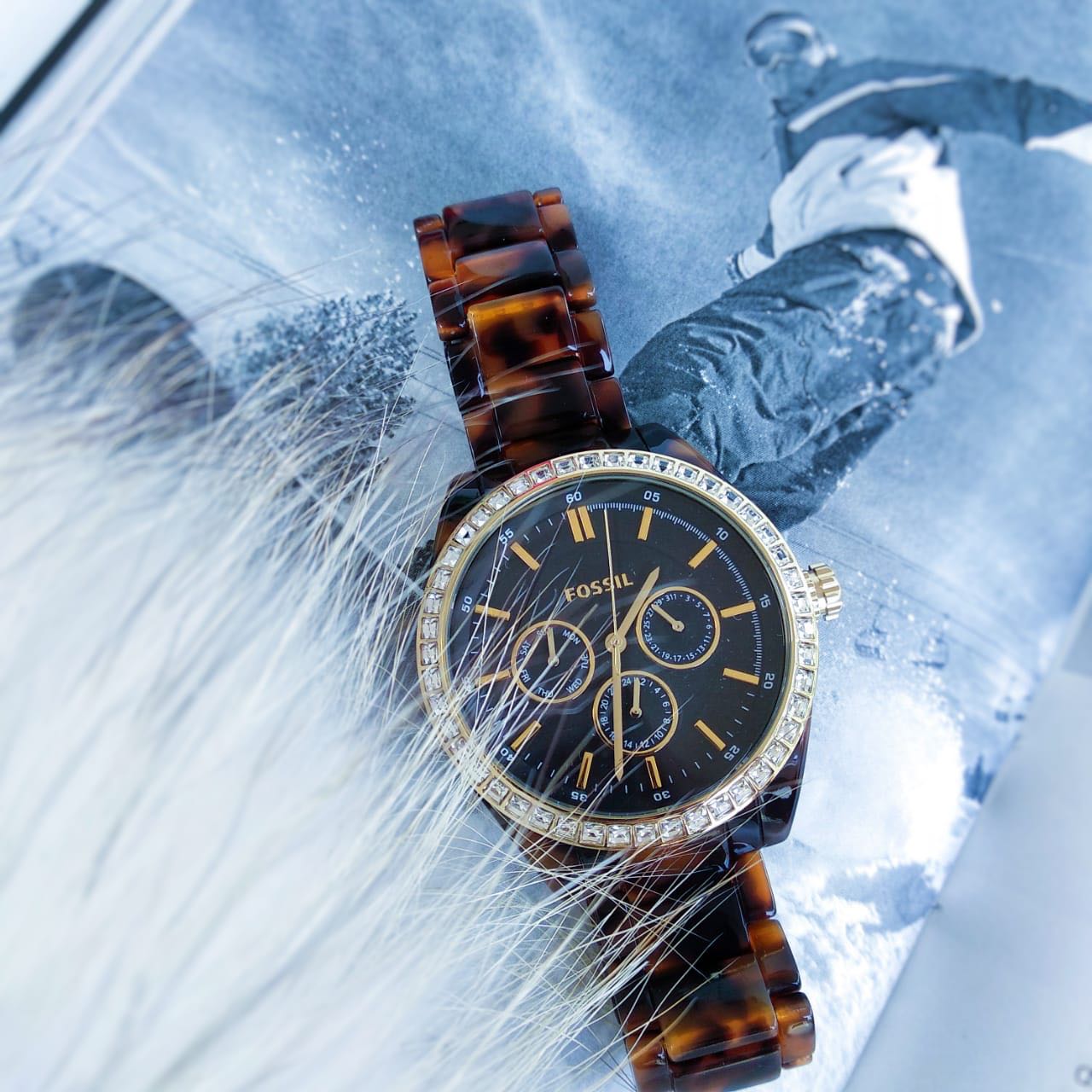 Fossil BQ1191 Chronograph Acrylic Tortoise