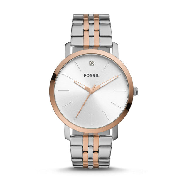 Fossil BQ2417 Lux Luther Three-hand Two-tone Stainless Steel Watch