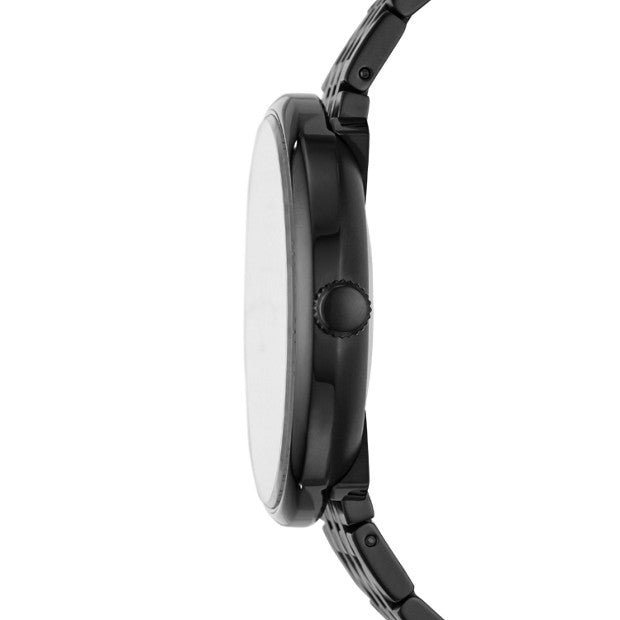 Fossil BQ2440 Hutton Three-hand Black Stainless Steel Watch