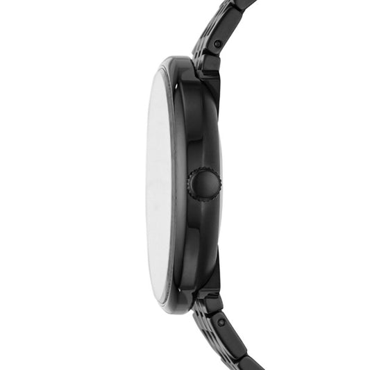 Fossil BQ2440 Hutton Three-hand Black Stainless Steel Watch