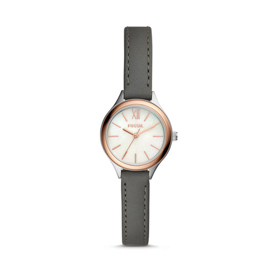 Fossil BQ3135 Suitor Mini Three-Hand Grey Leather Watch