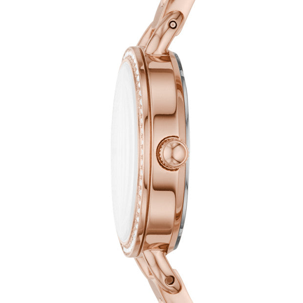 Fossil BQ3163 Classic Minute Three-Hand Rose Gold Tone Stainless Steel Watch
