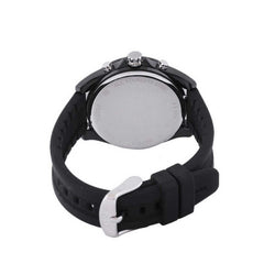 ﻿Fossil BQ3213 Chronograph Dial Black Silicone Strap Watch