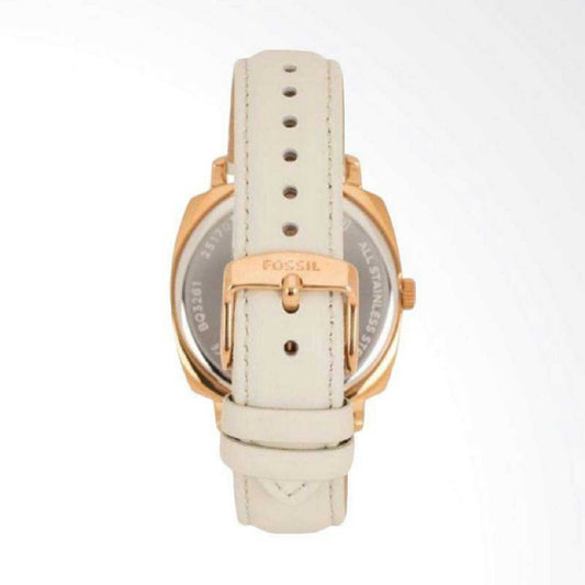 Fossil BQ3261 Georgia Leather White Rosegold Watch