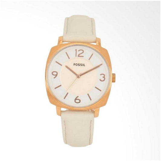 Fossil BQ3261 Georgia Leather White Rosegold Watch