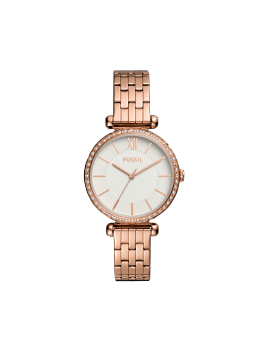 Fossil BQ3497 Tillie Three Hand Rose Gold Tone Stainless Steel Watch