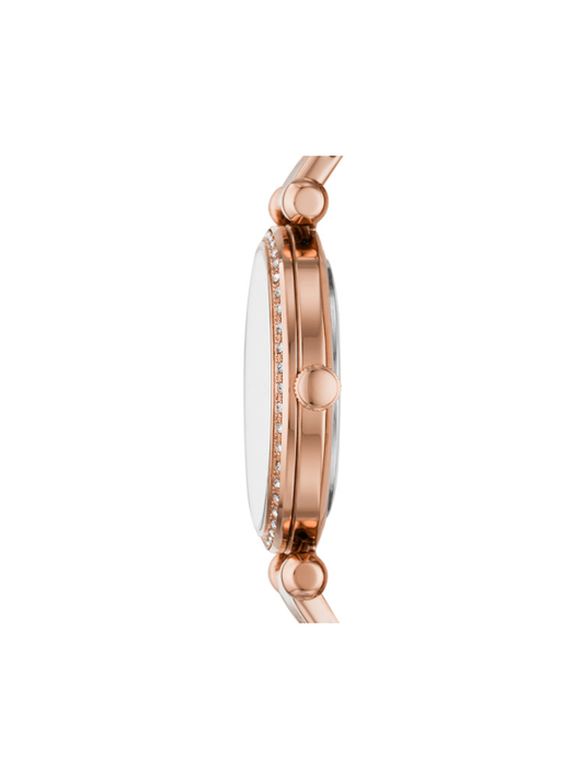 Fossil BQ3497 Tillie Three Hand Rose Gold Tone Stainless Steel Watch
