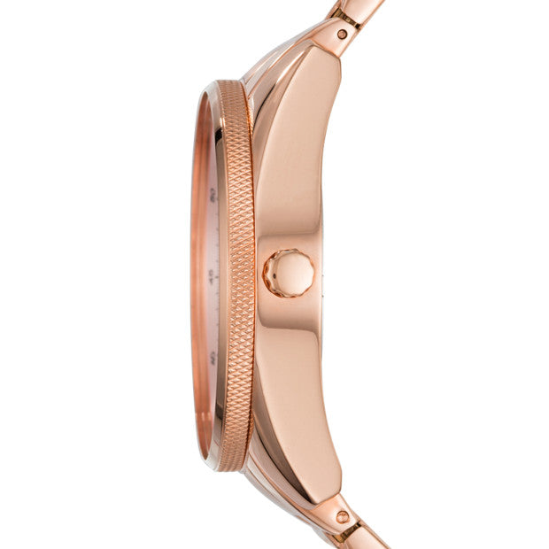 Fossil BQ3100 Justine Multifunction Stainless Steel Rose Gold Watch