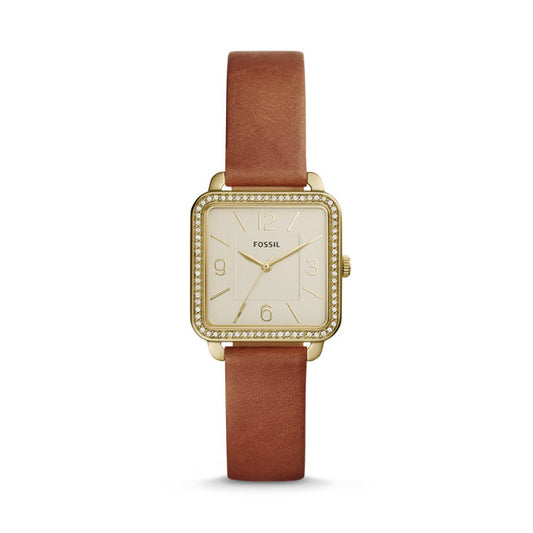 Fossil Bq3369ie Shiloh Three-hand Brown Leather Watch