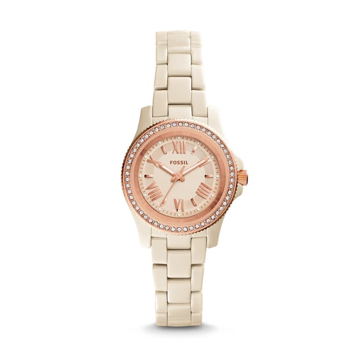 Fossil Ce1090 Cecile Toasted Almond Ceramic Watch