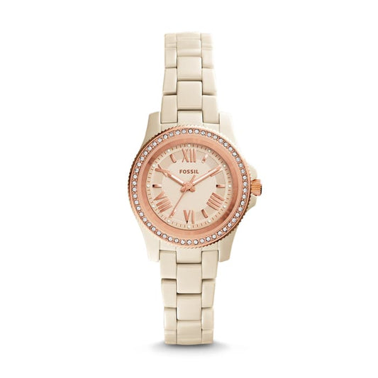 Fossil Ce1090 Cecile Toasted Almond Ceramic Watch