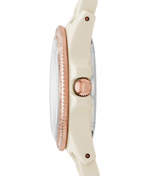 Fossil Ce1090 Cecile Toasted Almond Ceramic Watch