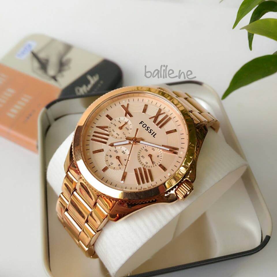 Fossil AM4511 Caecile Multifunction Chronograph Rosegold Watch