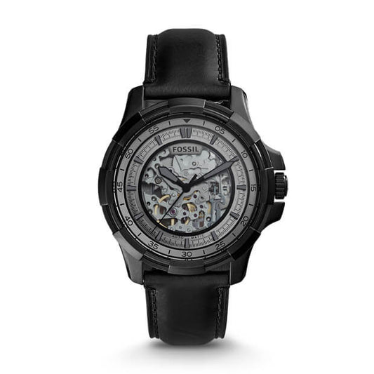 Fossil ME3130 Dean Automatic Black Leather Watch