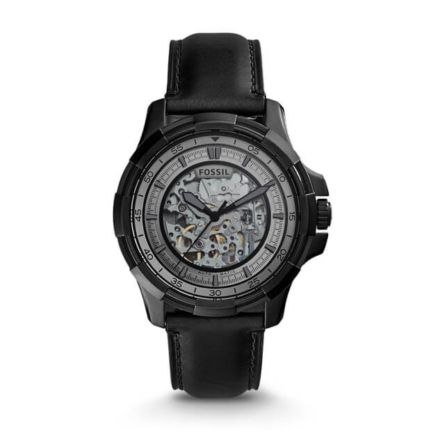 Fossil dean black watch shop