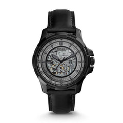 Jam Tangan Fossil ME3130 Dean Automatic Black Leather Watch Balilene