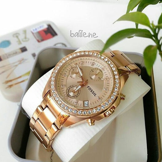 Fossil ES3352 Decker Chronograph Rose Gold Stainless Steel Watch