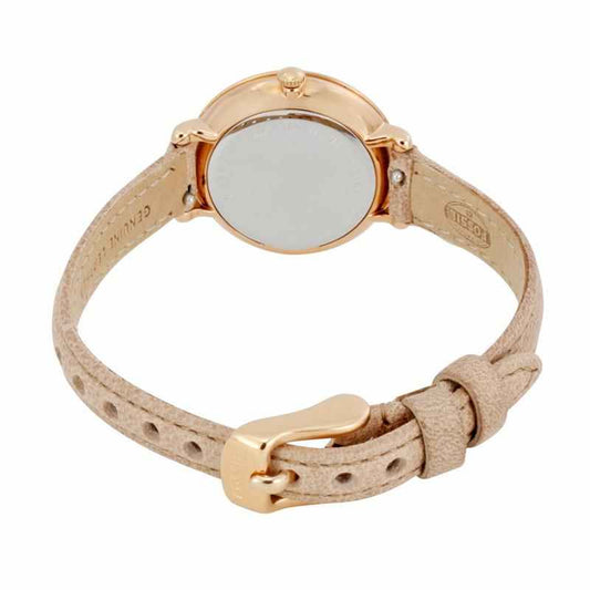 Fossil ES3802 Jacqueline Mini Dial Silver Sand Leather Ladies Watch