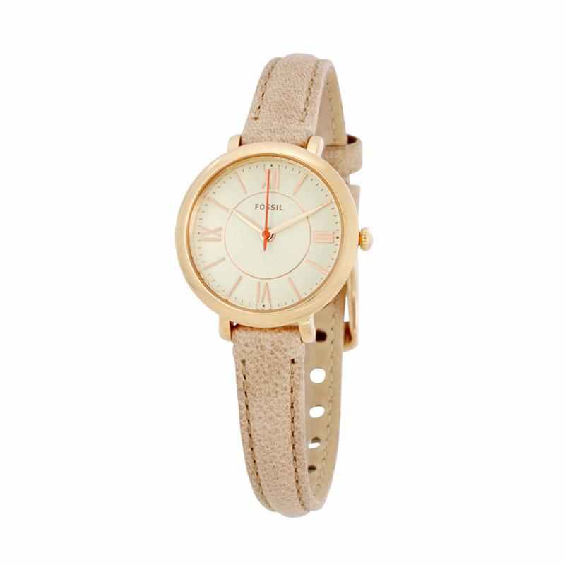 Fossil ES3802 Jacqueline Mini Dial Silver Sand Leather Ladies Watch