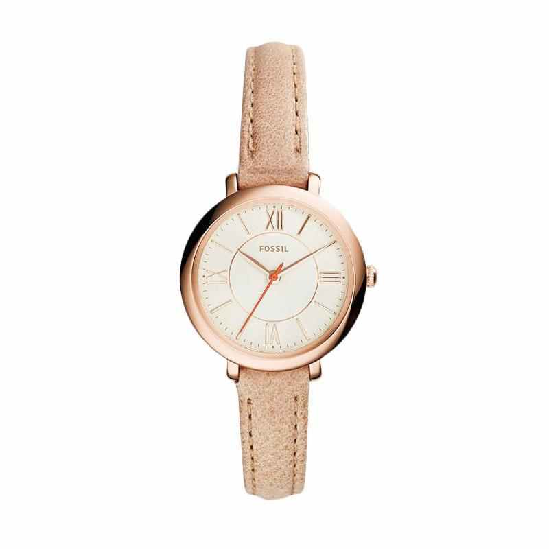Fossil ES3802 Jacqueline Mini Dial Silver Sand Leather Ladies Watch