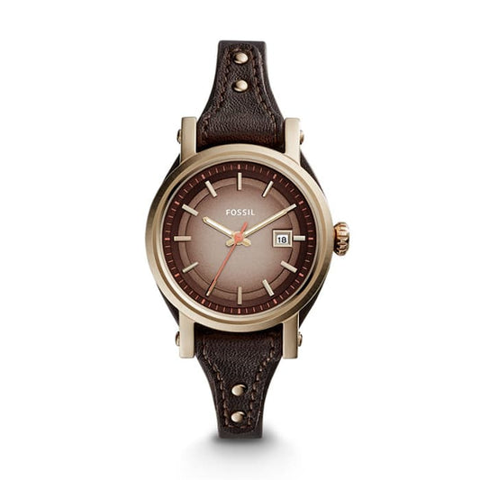 Fossil ES3910 Original Small Boyfriend Espresso Leather Watch