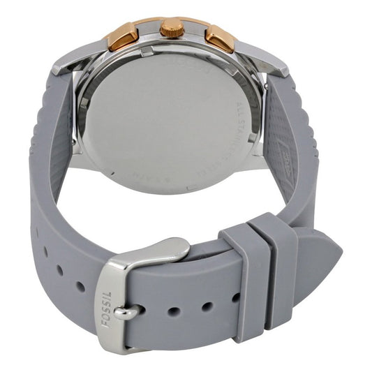 Fossil ES4042 Women's Modern Pursuit Chronograph White Dial Grey Silicone Watch