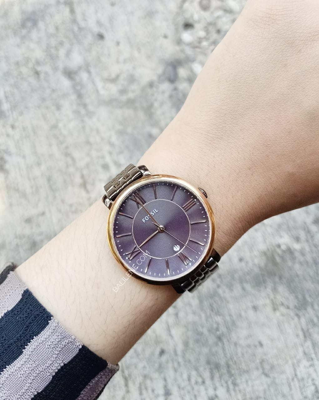 Fossil ES4100 Jacqueline Wine Dial Ladies Casual Watch
