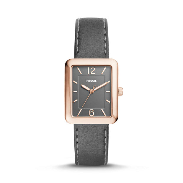 Fossil ES4245 Atwater Three Hand Grey Leather Watch