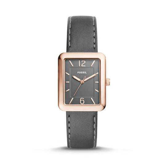 Fossil ES4245 Atwater Three Hand Grey Leather Watch