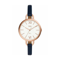 Fossil ES4355 Annette Three Hand Navy Leather Watch