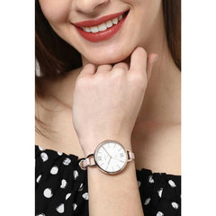 Fossil ES4356 Annette Three Hand Pink Leather