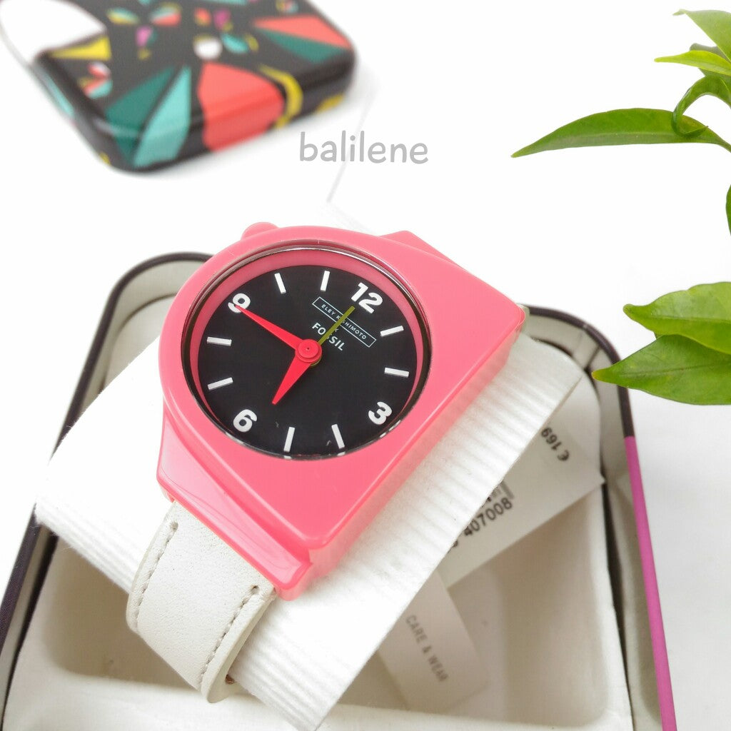 Fossil Ekw1005 Eley Kishimoto Pink White Leather