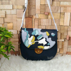 Fossil ZB6852403 Emi Crossbody Saddlebag Blue Multi