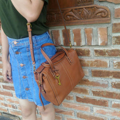 Fossil ZB6847200 Emma Satchel Leather Brown