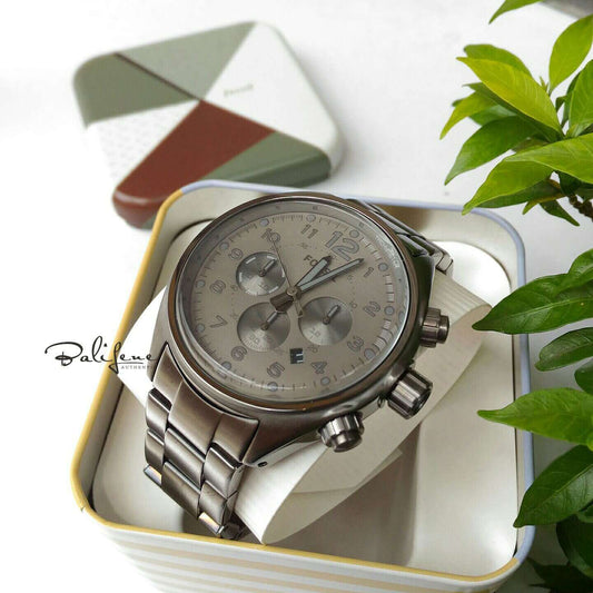 Fossil CH2802 Flight Chronograph Smoke Stainless Steel Watch