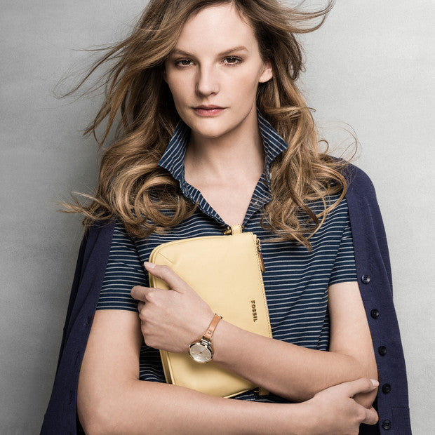 Fossil Es3565 Georgia Tan Leather Watch