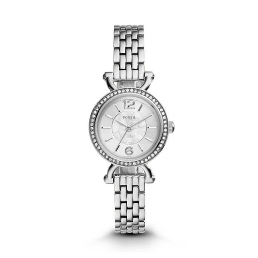 Fossil Es3893 Georgia Silver Dial Stainless Steel Bracele