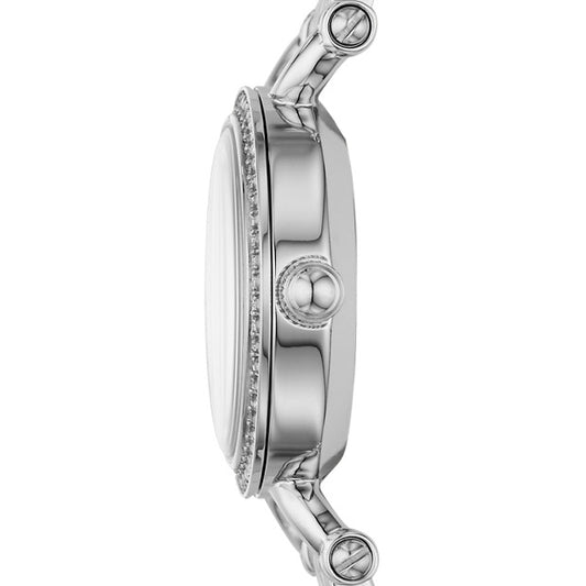 Fossil Es3893 Georgia Silver Dial Stainless Steel Bracele