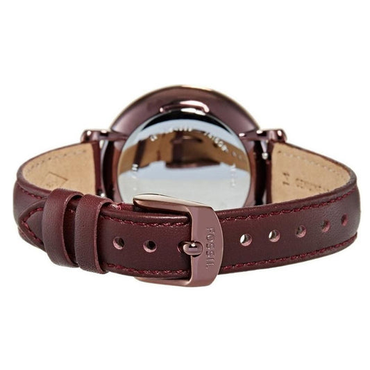 Fossil ES4099 Jacqueline Three-Hand Date Wine Leather Watch