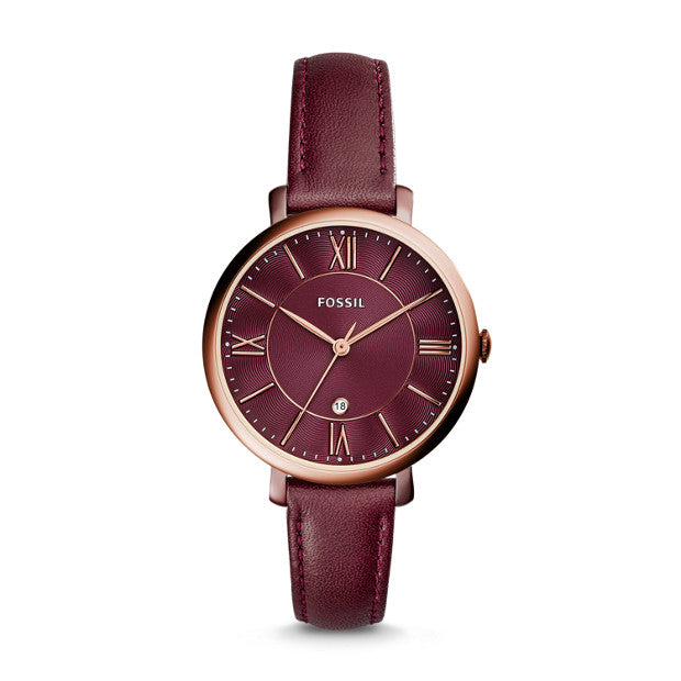 Fossil jacqueline hotsell wine watch
