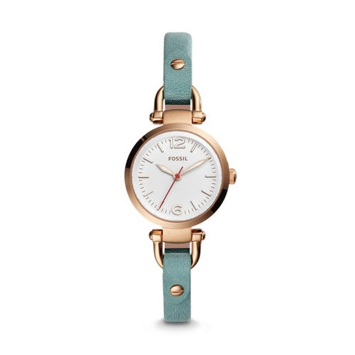 Fossil Es4176 Georgia Mini Theree Hand Teal Green