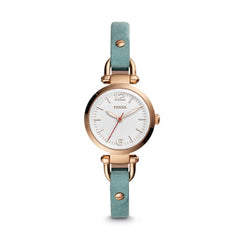 Fossil Es4176 Georgia Mini Theree Hand Teal Green
