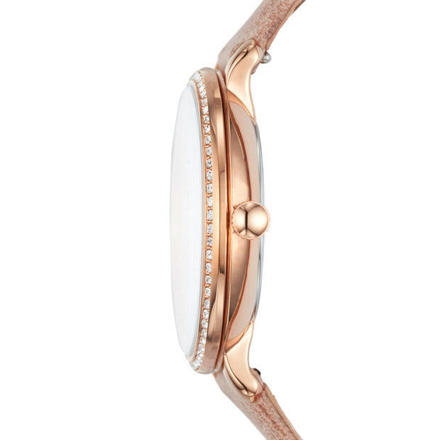 Fossil Es4292 Jacqueline Three Hand Date Sand Leather Watch