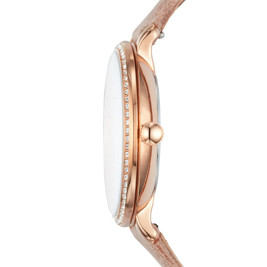 Fossil Es4292 Jacqueline Three Hand Date Sand Leather Watch