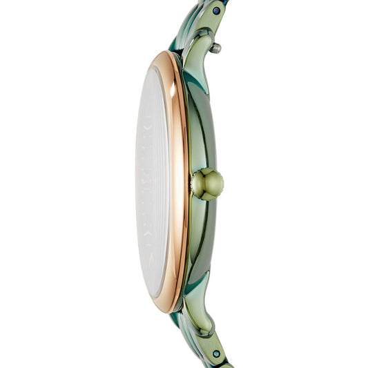 Fossil Es4323 Jacqueline Three-Hand Date Alpine Green Stainless Steel Watch